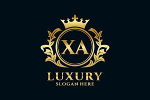 eerste xa brief Koninklijk luxe logo sjabloon in vector kunst voor luxueus branding projecten en andere vector illustratie.