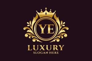 eerste gij brief Koninklijk luxe logo sjabloon in vector kunst voor luxueus branding projecten en andere vector illustratie.