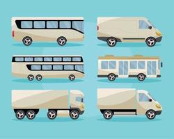 reeks van auto mockup vector