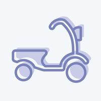 icoon scooter. verwant naar Thailand symbool. twee toon stijl. gemakkelijk ontwerp bewerkbaar. gemakkelijk illustratie. gemakkelijk vector pictogrammen. wereld reizen toerisme. Thais