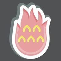 sticker draak fruit. verwant naar Thailand symbool. gemakkelijk ontwerp bewerkbaar. gemakkelijk illustratie. gemakkelijk vector pictogrammen. wereld reizen toerisme. Thais