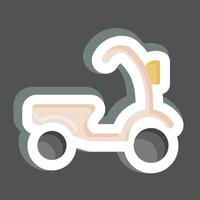 sticker scooter. verwant naar Thailand symbool. gemakkelijk ontwerp bewerkbaar. gemakkelijk illustratie. gemakkelijk vector pictogrammen. wereld reizen toerisme. Thais