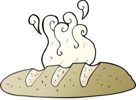 uit de vrije hand getrokken tekenfilm brood van brood vector