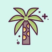 icoon palm boom. verwant naar Thailand symbool. mbe stijl. gemakkelijk ontwerp bewerkbaar. gemakkelijk illustratie. gemakkelijk vector pictogrammen. wereld reizen toerisme. Thais