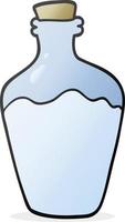 uit de vrije hand getrokken tekenfilm water fles vector