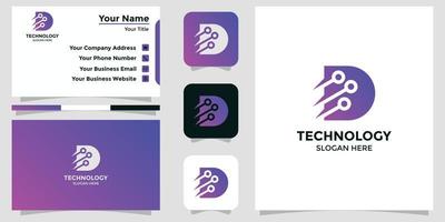 technologie brief d ontwerp logo vector