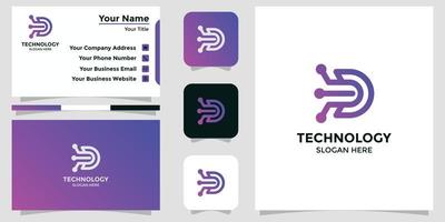technologie brief d ontwerp logo vector
