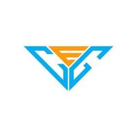 ceg brief logo creatief ontwerp met vector grafisch, ceg gemakkelijk en modern logo in driehoek vorm geven aan.