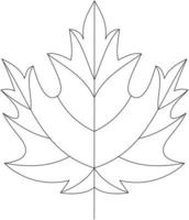 Acer saccharum suiker esdoorn- blad vector icoon zwart en wit