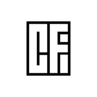 eerste brief c f ik logo sjabloon ontwerp symbolen vector