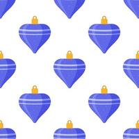 vector illustratie van Kerstmis speelgoed patroon. naadloos blauw ballon patroon.