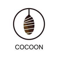 cocon illustratie logo vector ontwerp