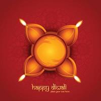 elegant groet kaart van diwali festival achtergrond vector