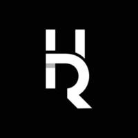 brief hr monogram meetkundig logo vector
