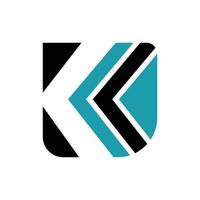 brief k meetkundig modern logo vector