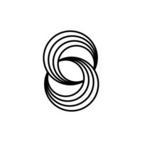 brief s meetkundig monogram creatief logo vector