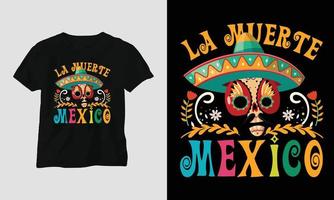 la muerte Mexico - dia de los Muertos speciaal t-shirt ontwerp vector