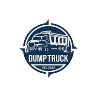 dump truck logo ontwerp vector