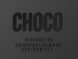 chocola stijl tekst effect gemakkelijk naar Bewerk vector