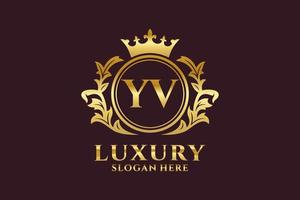 eerste yv brief Koninklijk luxe logo sjabloon in vector kunst voor luxueus branding projecten en andere vector illustratie.