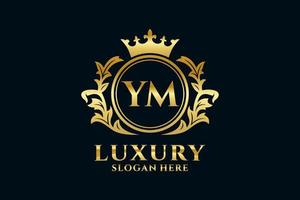 eerste ym brief Koninklijk luxe logo sjabloon in vector kunst voor luxueus branding projecten en andere vector illustratie.