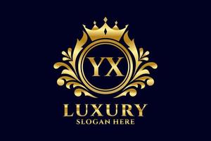 eerste yx brief Koninklijk luxe logo sjabloon in vector kunst voor luxueus branding projecten en andere vector illustratie.