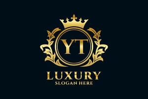 eerste yt brief Koninklijk luxe logo sjabloon in vector kunst voor luxueus branding projecten en andere vector illustratie.