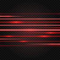 abstract rood laser straal licht effect verlichte vector