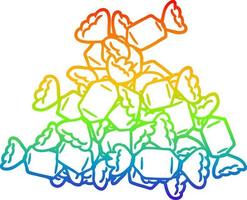 regenboog helling lijn tekening tekenfilm snoep vector