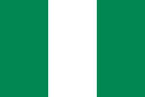 Nigeria vector vlag. afrikaans land nationaal symbool