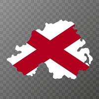 noordelijk Ierland, uk regio kaart. vector illustratie.