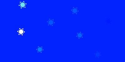 lichtblauwe vectorachtergrond met virussymbolen. vector