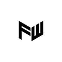 fw brief logo ontwerp met wit achtergrond in illustrator. vector logo, schoonschrift ontwerpen voor logo, poster, uitnodiging, enz.