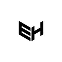 eh brief logo ontwerp met wit achtergrond in illustrator. vector logo, schoonschrift ontwerpen voor logo, poster, uitnodiging, enz.