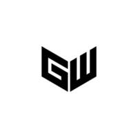 gw brief logo ontwerp met wit achtergrond in illustrator. vector logo, schoonschrift ontwerpen voor logo, poster, uitnodiging, enz.
