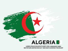 vervaagd grunge structuur Algerije vlag ontwerp vector