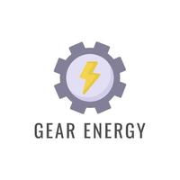 uitrusting energie logo vlak stijl vector