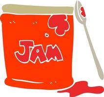 vlak kleur illustratie van jam pot vector