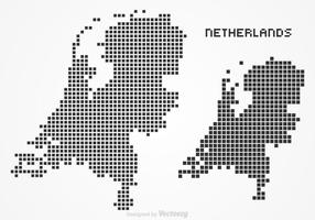 Gratis Nederland Pixel Kaart Vector