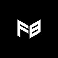 fb brief logo ontwerp met zwart achtergrond in illustrator. vector logo, schoonschrift ontwerpen voor logo, poster, uitnodiging, enz.