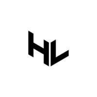 hl brief logo ontwerp met wit achtergrond in illustrator. vector logo, schoonschrift ontwerpen voor logo, poster, uitnodiging, enz.