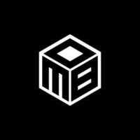 mbd brief logo ontwerp met zwart achtergrond in illustrator, kubus logo, vector logo, modern alfabet doopvont overlappen stijl. schoonschrift ontwerpen voor logo, poster, uitnodiging, enz.
