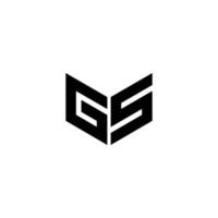 gs brief logo ontwerp met wit achtergrond in illustrator. vector logo, schoonschrift ontwerpen voor logo, poster, uitnodiging, enz.