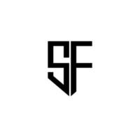 sf brief logo ontwerp met wit achtergrond in illustrator. vector logo, schoonschrift ontwerpen voor logo, poster, uitnodiging, enz.