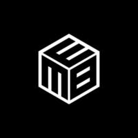 mbe brief logo ontwerp met zwart achtergrond in illustrator, kubus logo, vector logo, modern alfabet doopvont overlappen stijl. schoonschrift ontwerpen voor logo, poster, uitnodiging, enz.