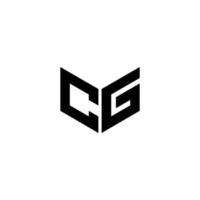 cg brief logo ontwerp met wit achtergrond in illustrator. vector logo, schoonschrift ontwerpen voor logo, poster, uitnodiging, enz.