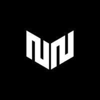 nn brief logo ontwerp met zwart achtergrond in illustrator, kubus logo, vector logo, modern alfabet doopvont overlappen stijl. schoonschrift ontwerpen voor logo, poster, uitnodiging, enz.