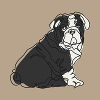 puppy engels bulldog vector