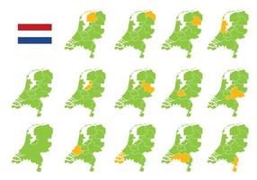 Gratis Nederlandskaart vector