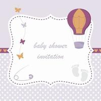 baby shower kaartsjabloon vector